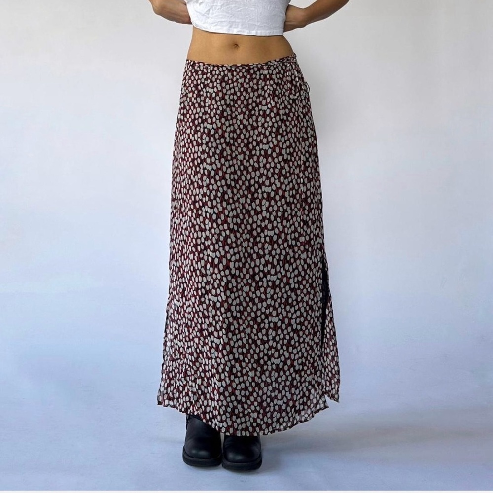 Liz Claiborne Black and White Polka Dot Maxi Skirt